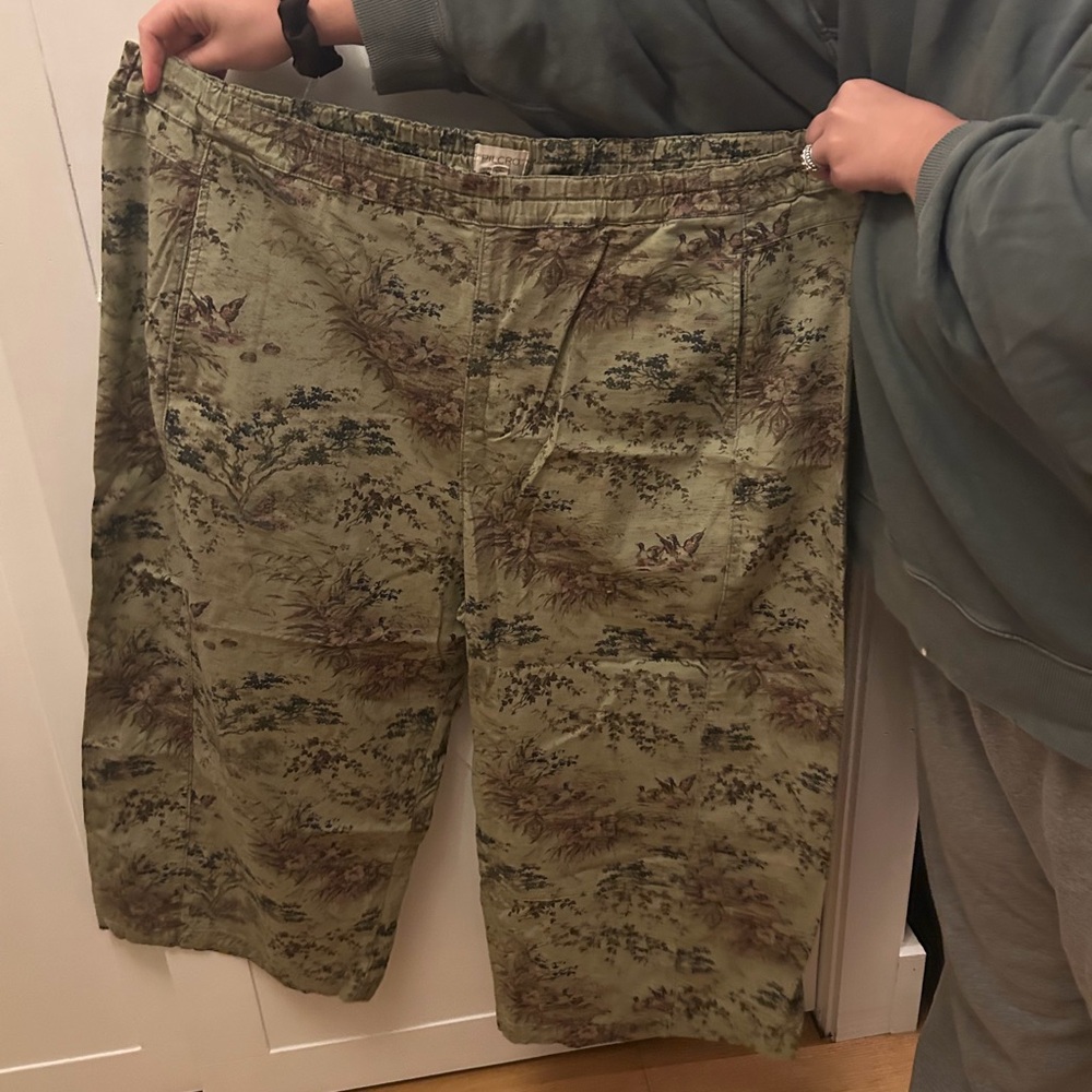 Pilcro Olive Patterned Trousers